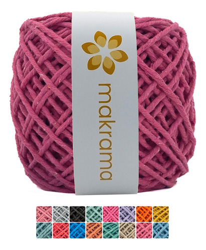 Makrama Cordón Macramé 3mm Hilaza Algodón 100m Colres Varios Color Rosa Fucsia