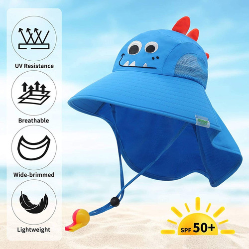 Sombrero Niño Niña Verano Gorro De Sol Protector Solar Playa