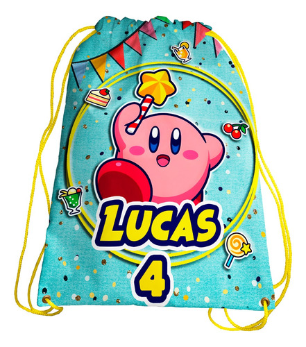 15 Pzs Dulceros Kirby Personalizados Recuerdos Fiestas 