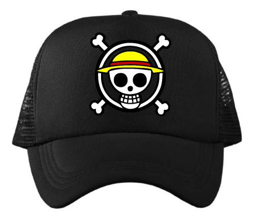 Gorra One Piece Lufy Mr Beast Trucker Brilla Oscuridad