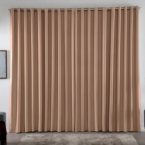 Cortina 2.00 x 1.80 m Blackout Blecaute Avelã Corta Luz Em Tecido Grosso Para Quarto E Sala Casa Laura Enxovais