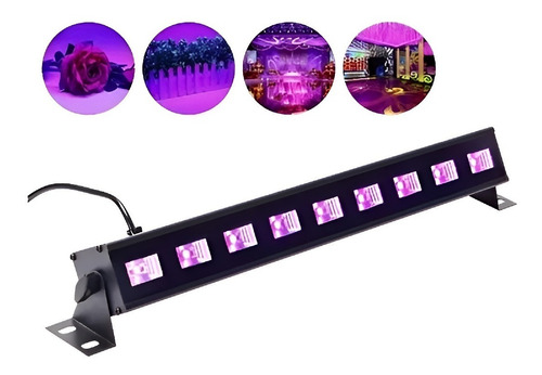 Luz Ultravioleta Fiesta Fluor Barra Led Luz Uv Negra 43cm