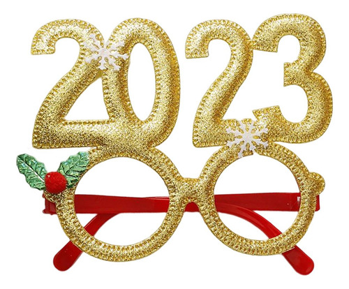 Gafas De Navidad Foto Prop Favor De Fiesta Dorado