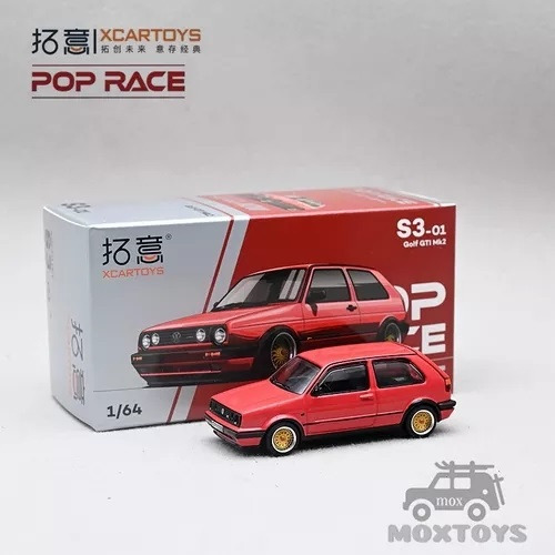 Maqueta De Coche Fundido A Presión Pop Race 1:64 Golf Gti Mk