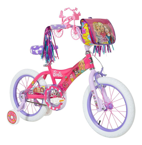 Bicicleta Para Niña 16'' Con Diseño De Barbie, Color
