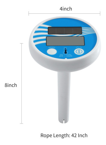 Termómetro Digital Flotante Para Piscina Con Energía Solar