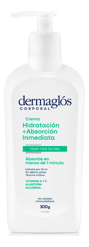  Crema Corporal Dermaglós Hidratación Absorción Inmedia 300g