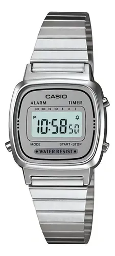 Relogio Casio Feminino La670 Cinza Vintage Tamanho Mini