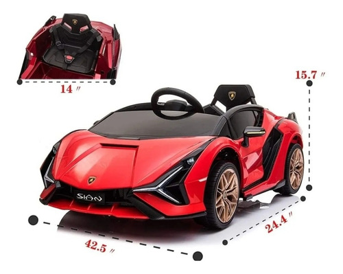 Montable Rc Lamborghini Sian Rojo12v Color Rojo