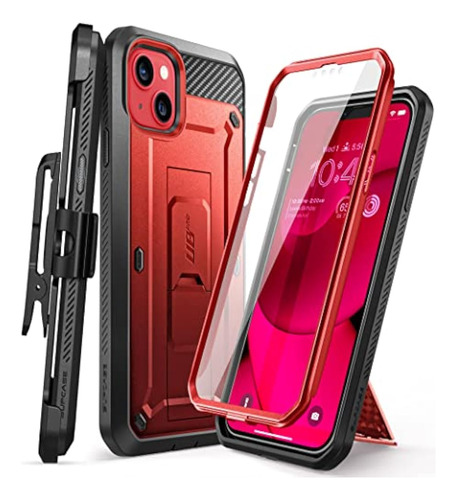 Funda Unicorn Beetle Pro Para iPhone 14 Case Resistente Rojo