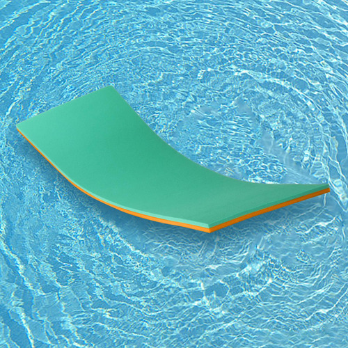 Manta Flotante De Agua, Balsa Flotante De 2 Verde Naranja