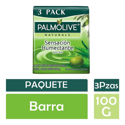 Pack X3 Jabónes Palmolive Sensación Humectante Oliva Y Aloe