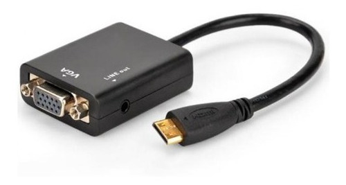 Conversor Hdmi A Vga + Audio 3.5mm. Alimentado Por Usb 