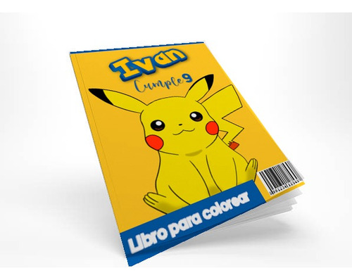 20 Libro Para Colorear Personalizado De Picachu