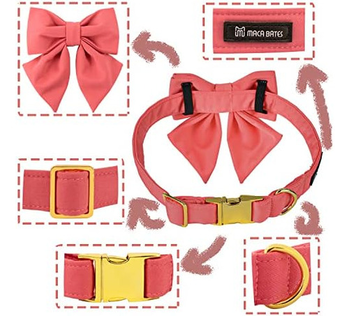 Maca Bates - Collar De Perro Con Pajarita Para Perros, 12 Co