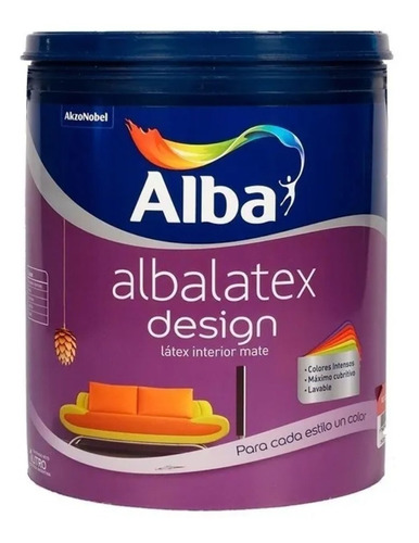 Albalatex Design Latex Interior Colores Mate X 1 Lt 
