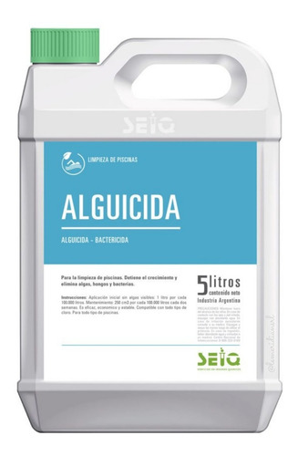 Alguicida Bactericida Para Piletas Seiq 5 Lts 