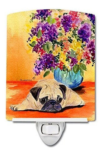 Tesoros De La Caroline Pug Luz Nocturna 6 X 4 Multicolor