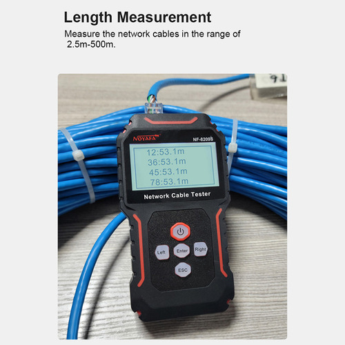 . La Pantalla Lcd Noyafa Nf-8209s Poe Wire Checker Mide La