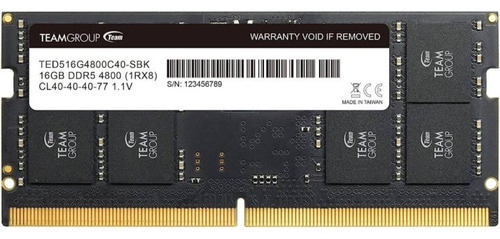Memoria Ram Laptop Sodimm Ddr5 32gb (16x2) 4800mhz C40 1.1v