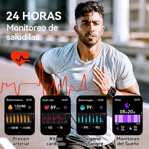 Smartwatch Cubot X1 Reloj Inteligente Deportivo 2atm Resistente Al Agua Negro 2.13'' Y Llamada Bluetooth Y Medición De Presión Arterial Negro Mesh Negro Negro