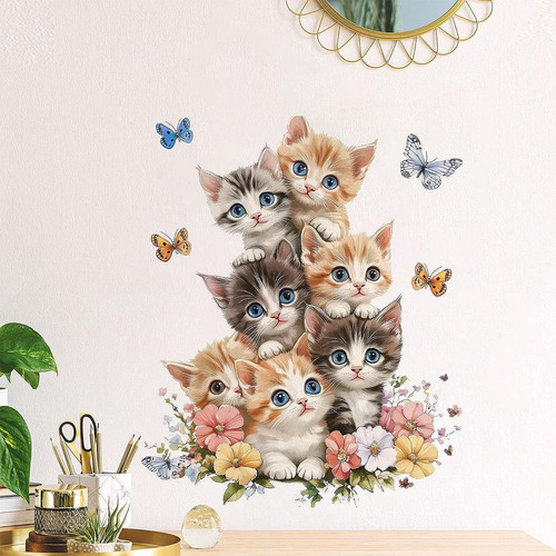 Pegatinas De Pared De Gatito Calcomanías De Pared De Gato