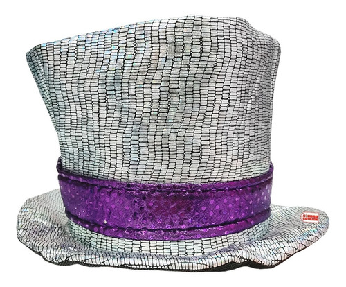 Galerón Plateado Holográfic Sombrero Gorro - Ciudad Cotillón