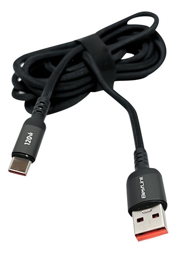 Cable De Carga Rapida Bestlink Usb A Usb C 120w Color Negro