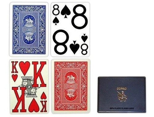Tamaño Copag Poker Índice Magnum Naipes (rojo Azul De Config