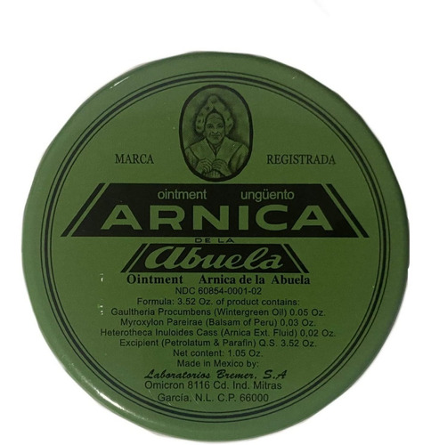 Arnica De La Abuela Pomada 30 Gr Original