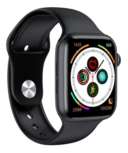 Imagen 3 de 4 de Smartwatch Microwear Series 6 W26+ Plus W26+ Plus 1.75" caja 40mm de aleación de zinc black, malla black de silicona black y bisel black de plástico