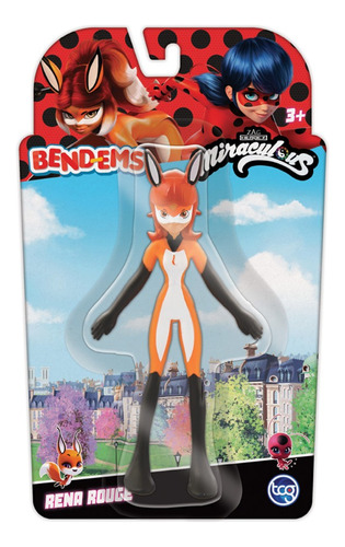 Miraculous Rena Rouge Figura Posable Bend Ems-original 13 Cm