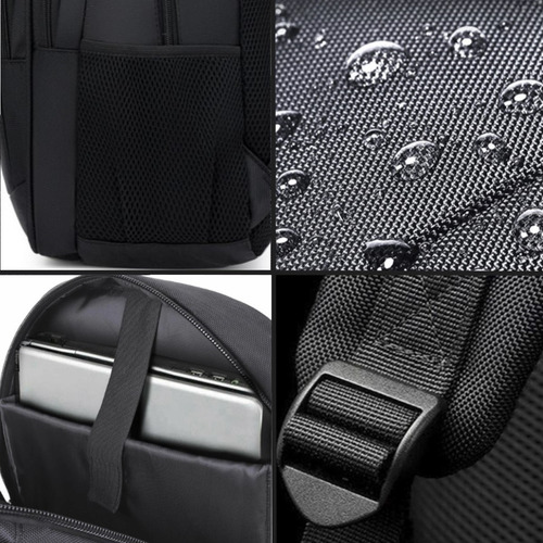Mochila Executiva Empresarial Notebook Trabalho Faculdade Cor Preto Desenho Do Tecido Executivo
