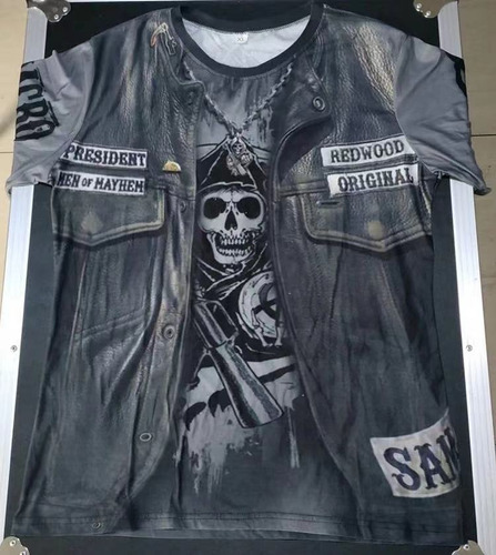 Camiseta 3d Fake Cosplay Anarchy/ Of/sons New 2021