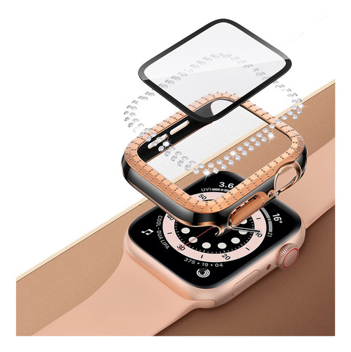 Correa Y Funda For Apple Watch Series 9 8 7 6 Se Diamante