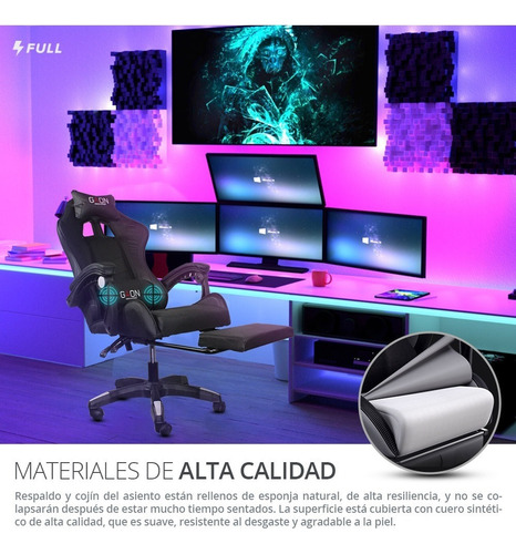 Imagen 3 de 10 de Silla Gamer Con Kit Profesional Ergonómica Y Con Masajeador