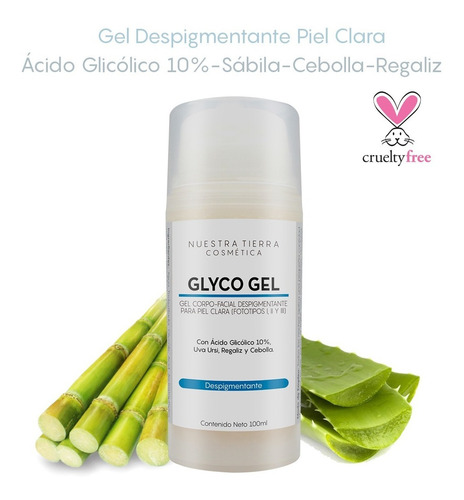Imagen 2 de 6 de Gel Despigmentante Ácido Glicólico 10% Nf