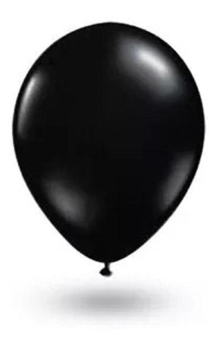 Balão Bexiga Liso N°9 Happy Day Com 50 Unidades Preto