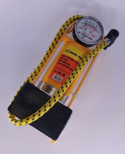 Imagen 2 de 6 de Bomba De Pie 100 Psi Con Medidor De Presion Diesel Tools