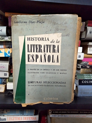 Historia De La Literatura Española - Guillermo Diaz-plaja 