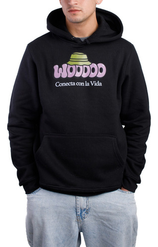 Buzo Woodoo Hoodie X Poms - Negro