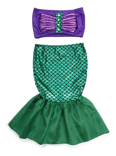 Disfraz De Sirena Para Niñas Y Bebés Cola Top Sirenita Ariel