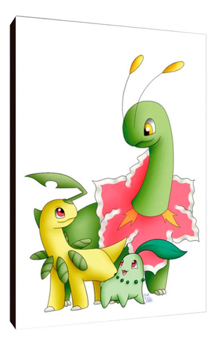 Cuadros Poster Pokemon Chikorita Evolucion 50x70 (bmm 2)