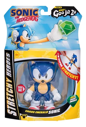 ECONECO　ゾウ Boneco Sonic De 13cm Com Esmeralda Do Caos - Goo Jit Zu 4498