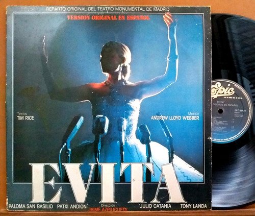 Evita - Paloma San Basilio - Lp Doble Español 1980 Andion