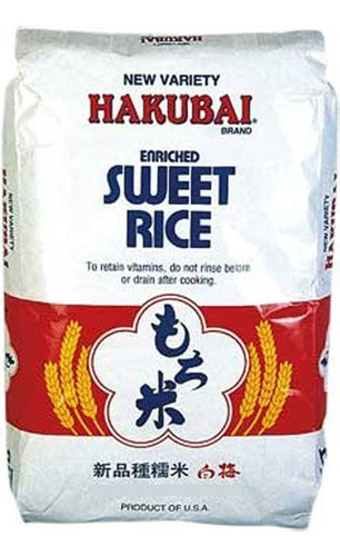 Hakubai Premium Sweet Rice 5 Lbs Arroz Mochi 11 Kilos 25 Lbs