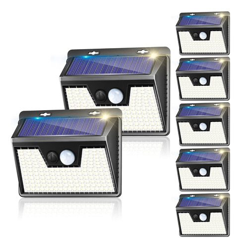 Paquete De 7 Luces Solares Para Exteriores, Sensor De Movimi