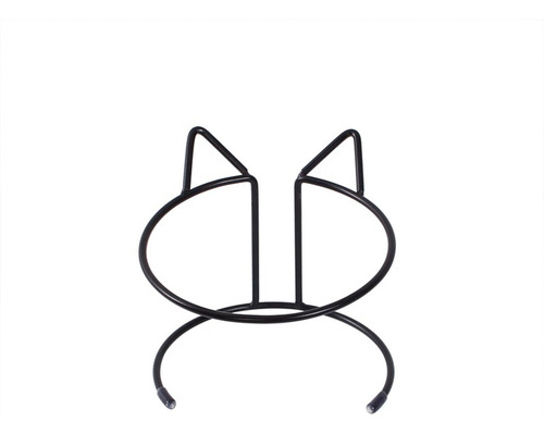 Comedero Para Gatos, Plato, Estante De Doble Cuenco Negro