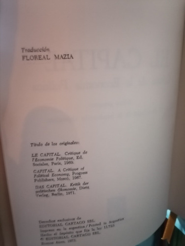 Imagen 3 de 3 de El Capital 3 Tomos Tapa Dura_karl Marx