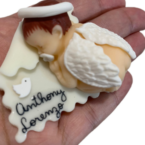 15 Lembrancinhas Anjo,batizado Imã Ou Chaveiro Biscuit
